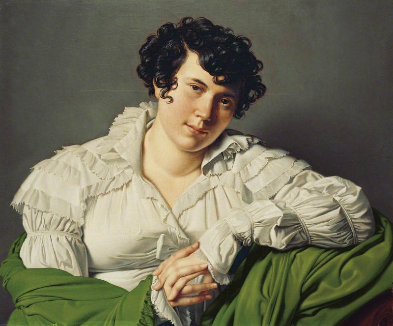 Jean Auguste Dominique Ingres - Portrait d’une jeune femme (1766–1817), huile sur toile, 59.6 x 73.2 cm, Hull (UK), Ferens Art Gallery.